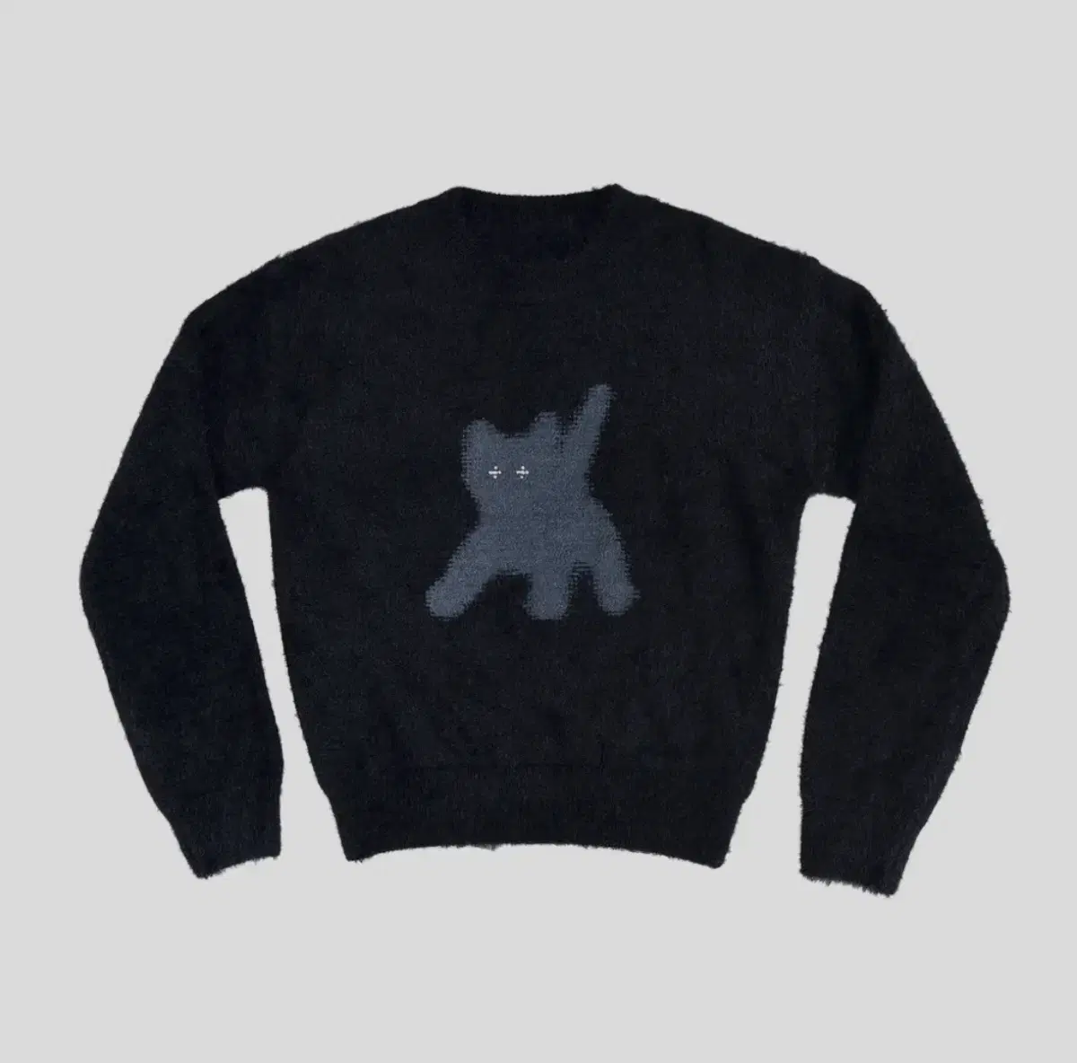 aeae Flashed Cats Angora Knit [BLACK]