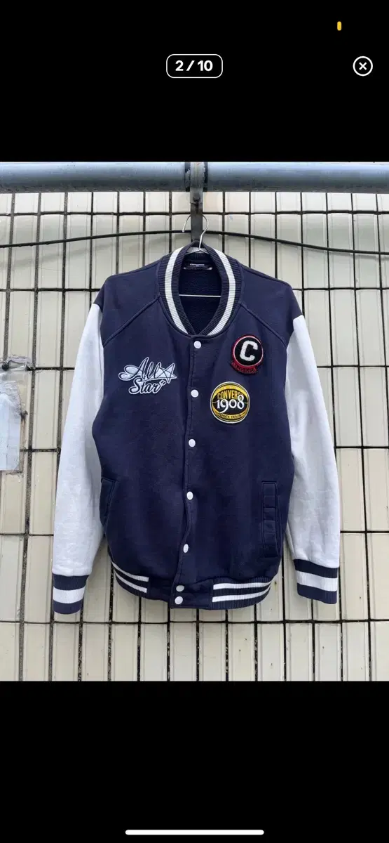 Converse Navy Varsity Jacket Stadium Jacket Converse