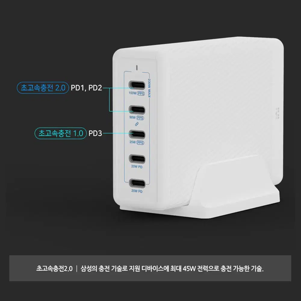 아트뮤 GE610 / 230W PPS GaN 접지 PD 초고속 충전기