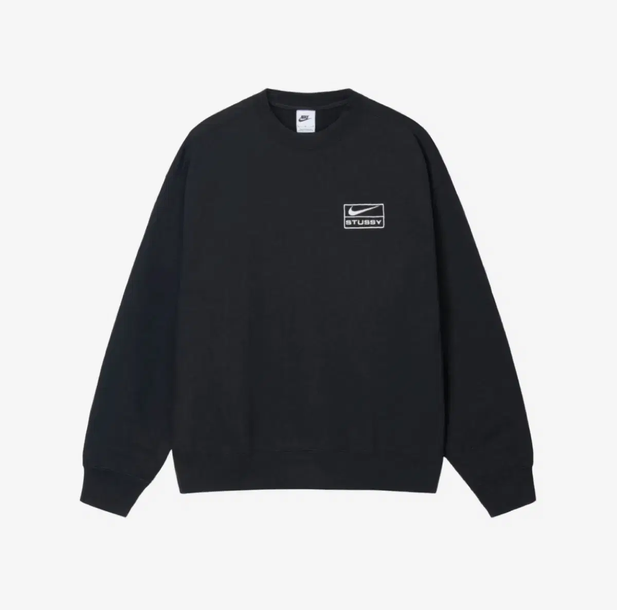 Nike x Stussy NRG Washed Fleece Crewneck Black KR-L Us-M