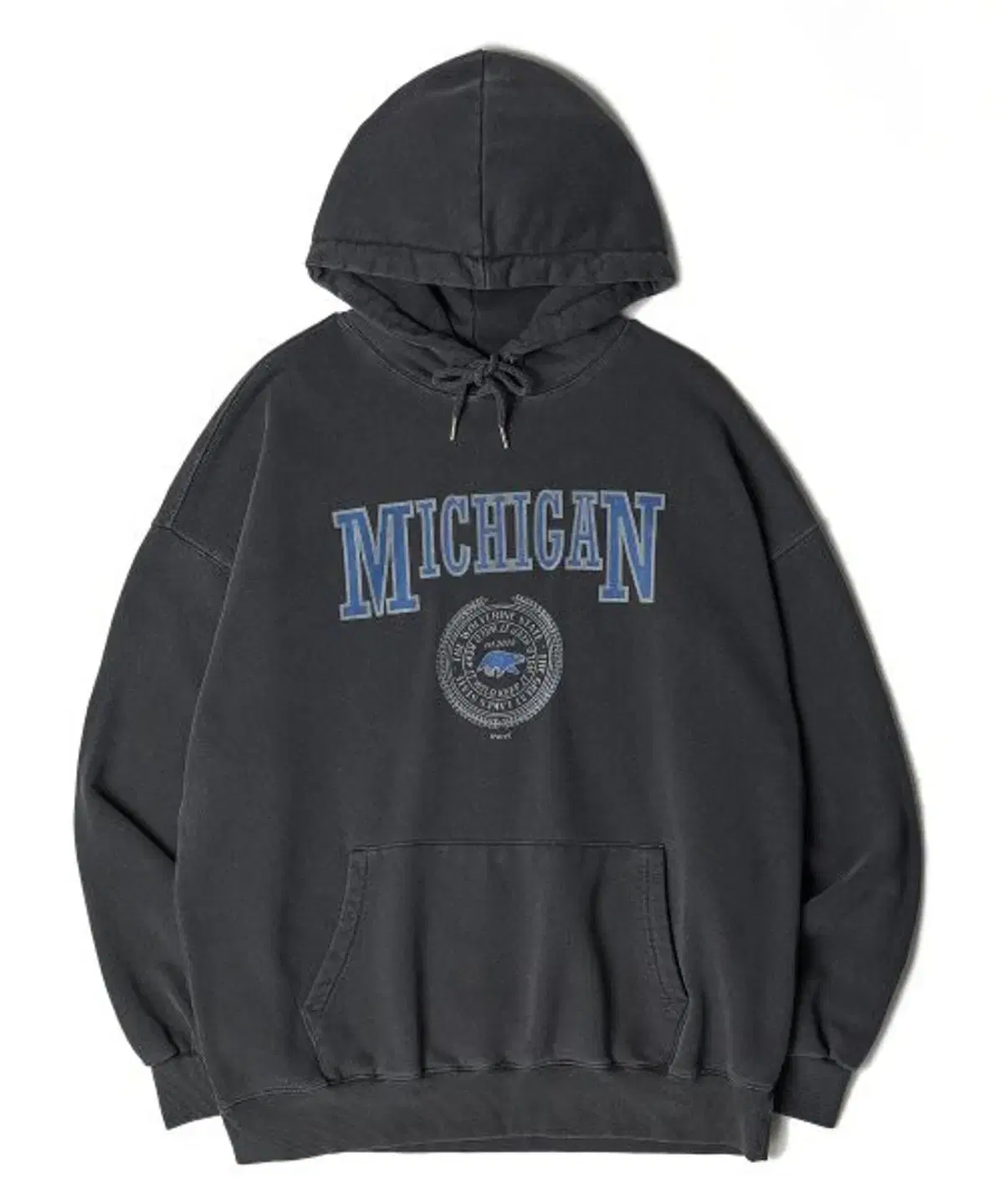 [XL] Travel Michigan Wolverines Pigmented Hoodie Black Charcoal