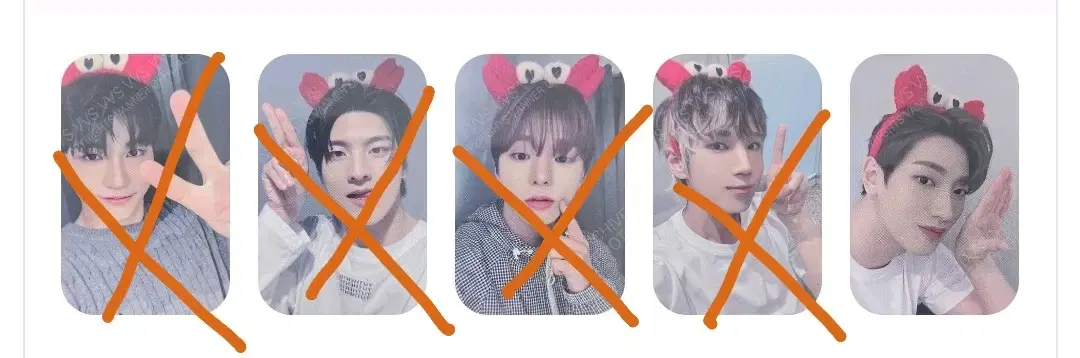 VANNER unreleased photocard sells crab headbands