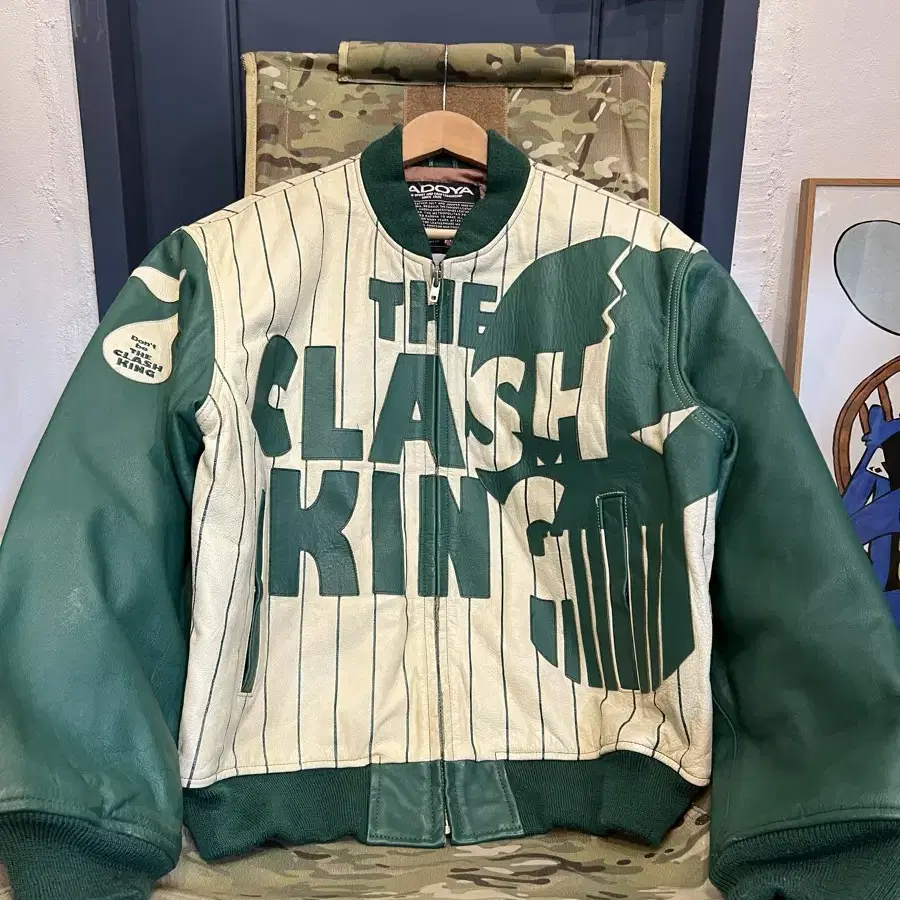 KADOYA CLASH KING LEATHER 카도야 가죽스타디움자켓