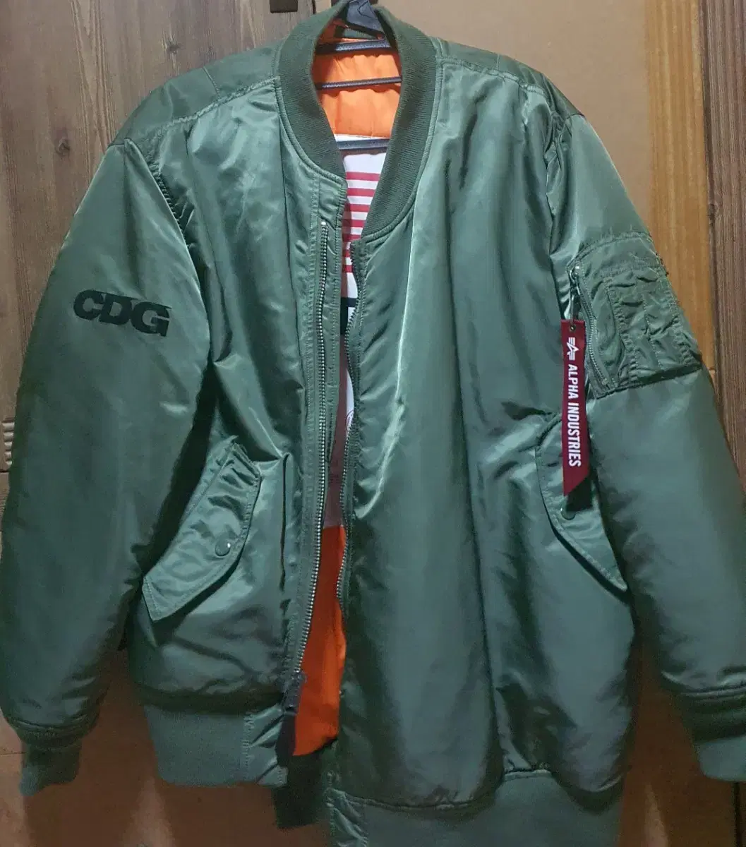 CDG x Alpine Industry MA1 Olive XL Size Reversible MA-1 Bomber