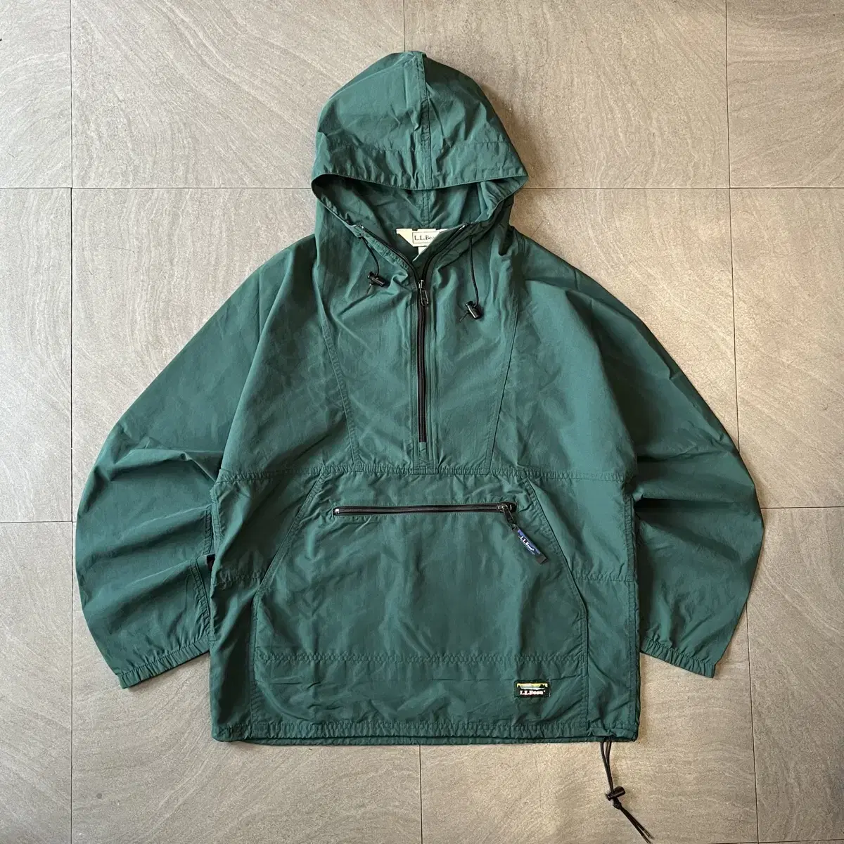 80's USA made L Elvin Genuine Green Packable Windbreaker