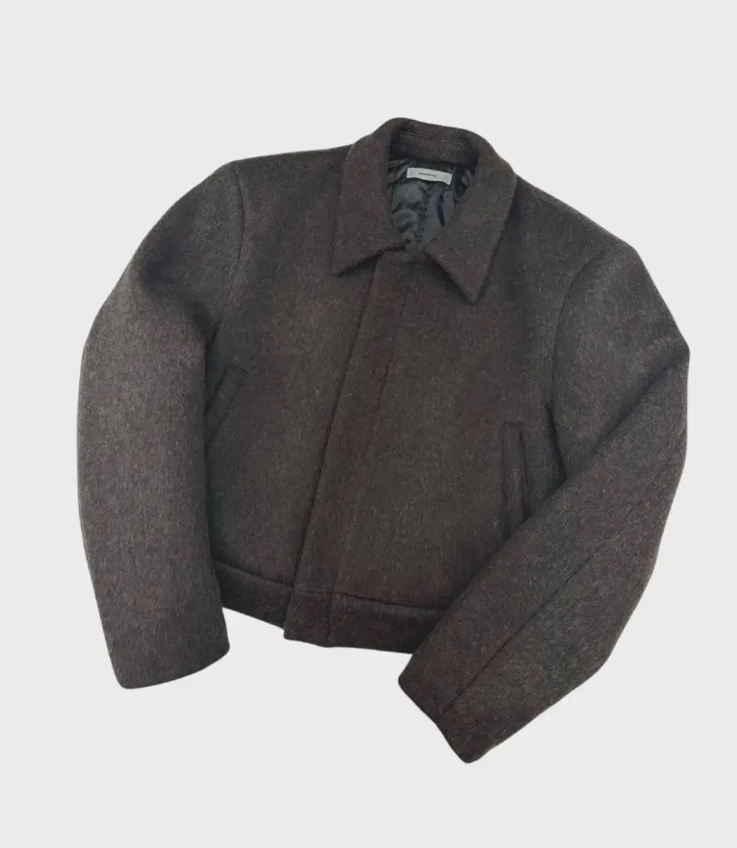 Panwan Nonnode Wool Crop Jacket Brown Full Price WTS