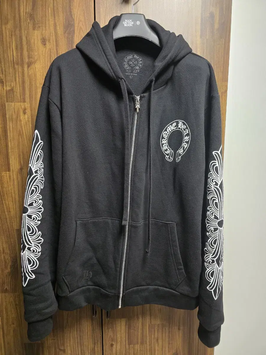 Chrome Hearts Horseshoe Floral Hoodie Zip-Up Size L