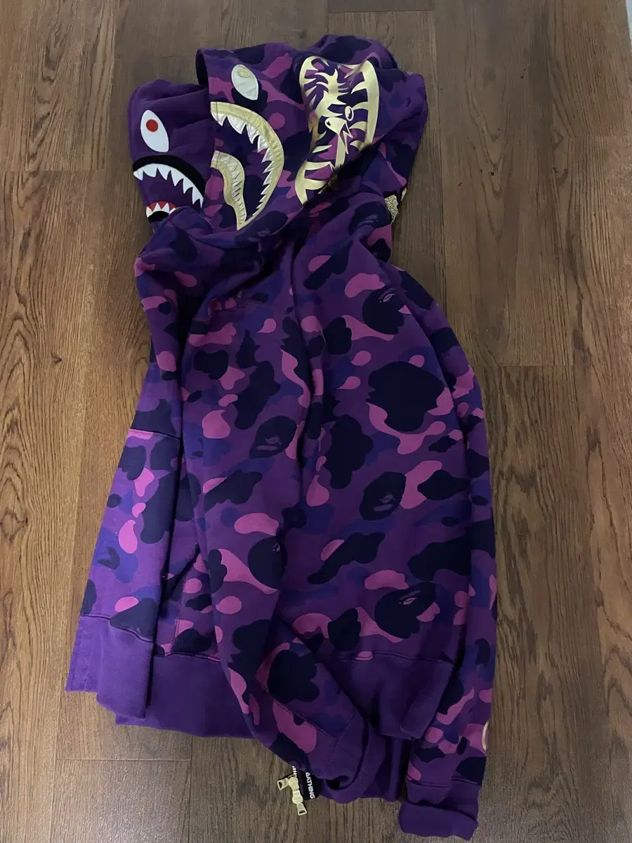 Bape double shark hoodie