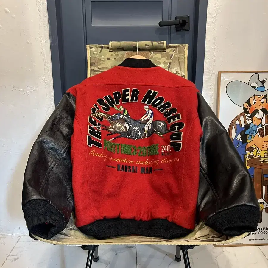 1980/90s KANSAI MAN LEATHER 간사이맨 바시티자켓