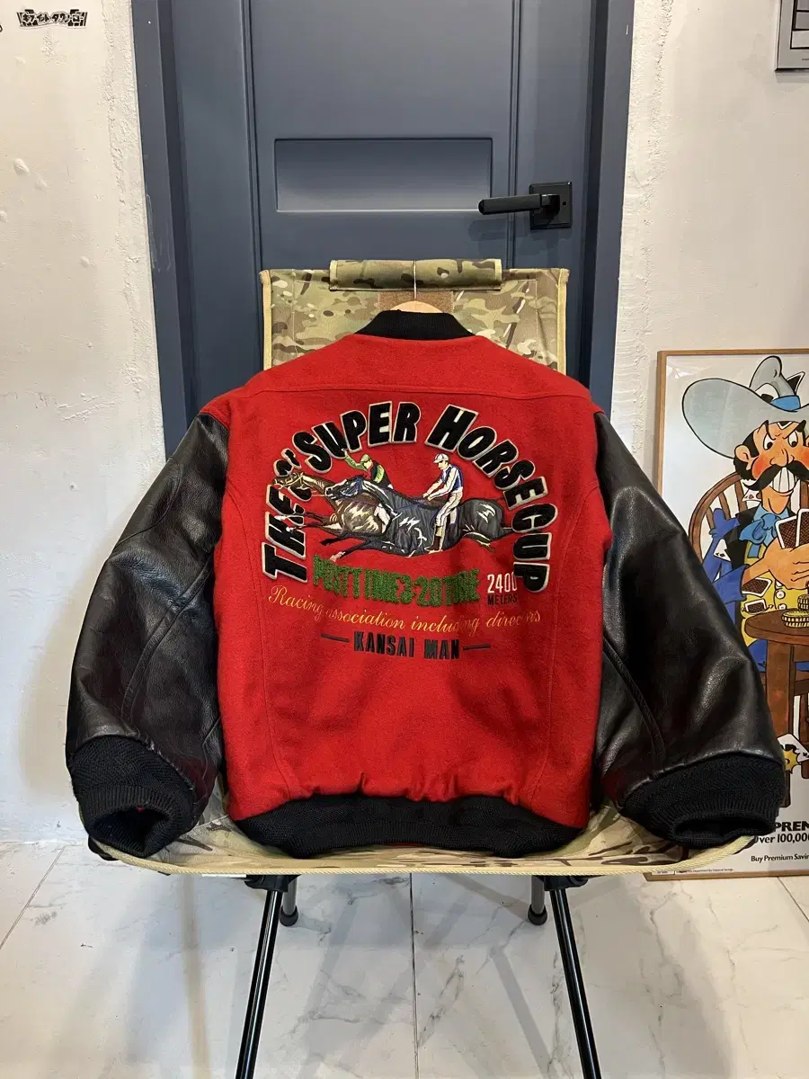 1980/90s KANSAI MAN LEATHER Kansai Man Varsity Jacket