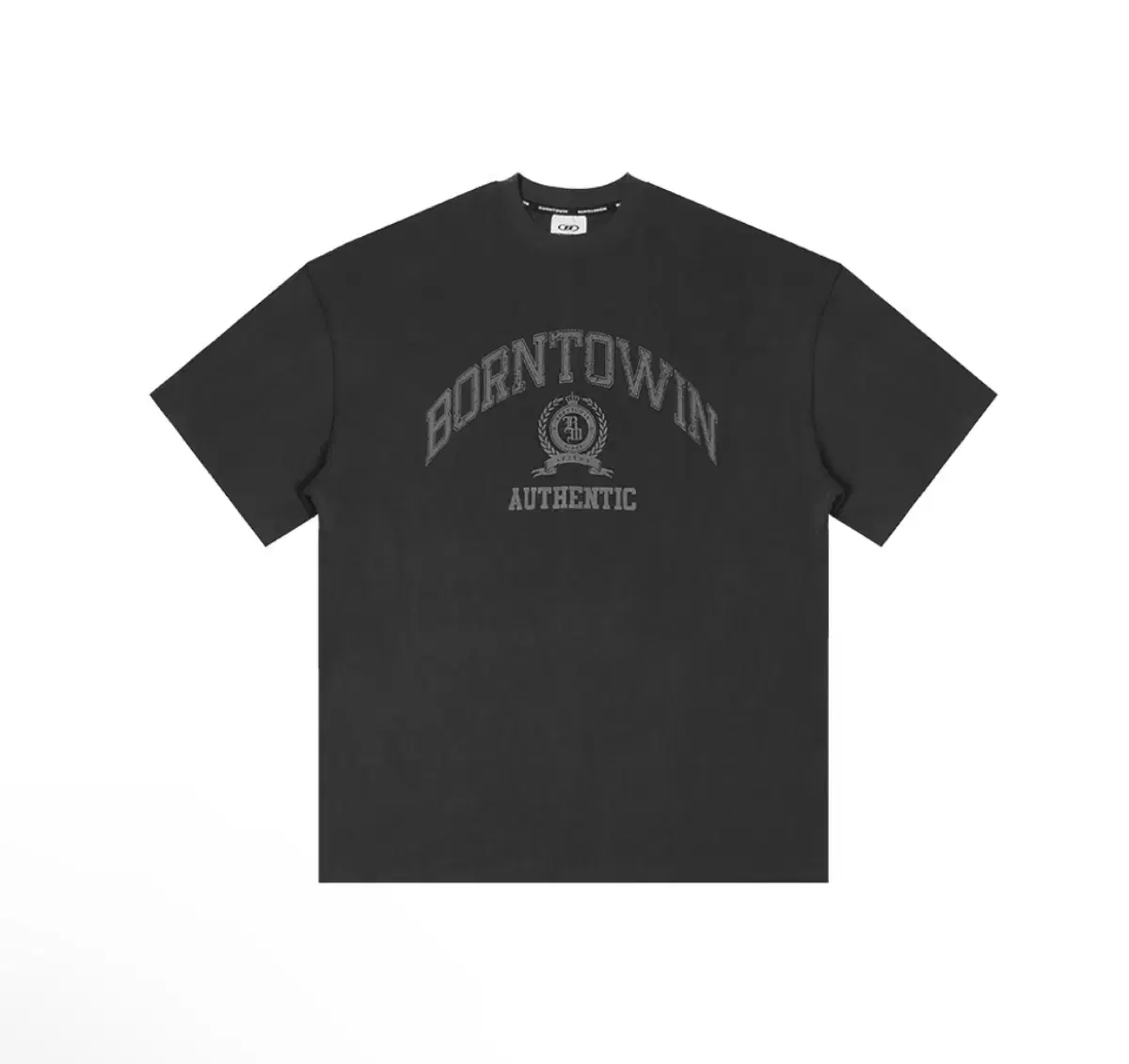 [ 2 ] Bontuwin Crack Emblem Logo T-Shirt_Charcoal