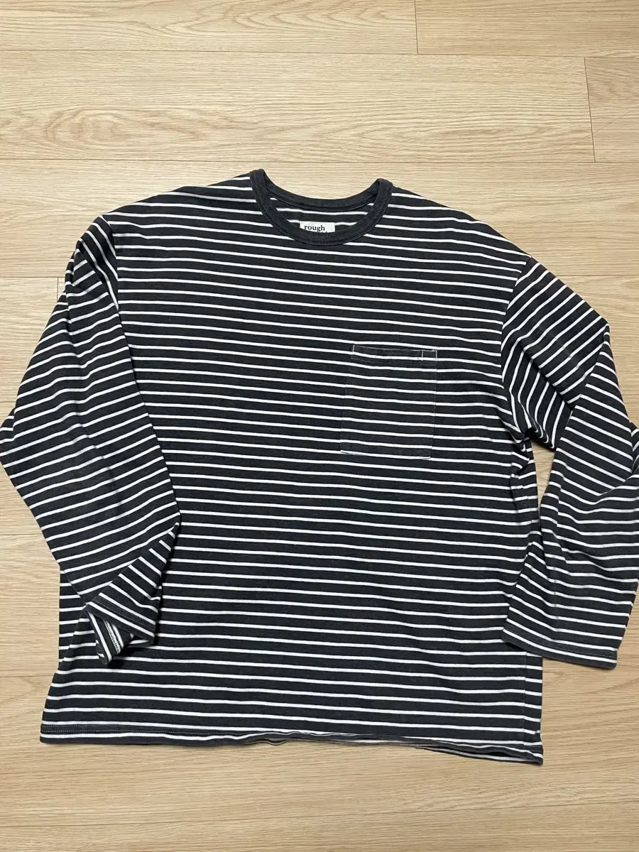 Roughside Stripe Long Sleeve Charcoal