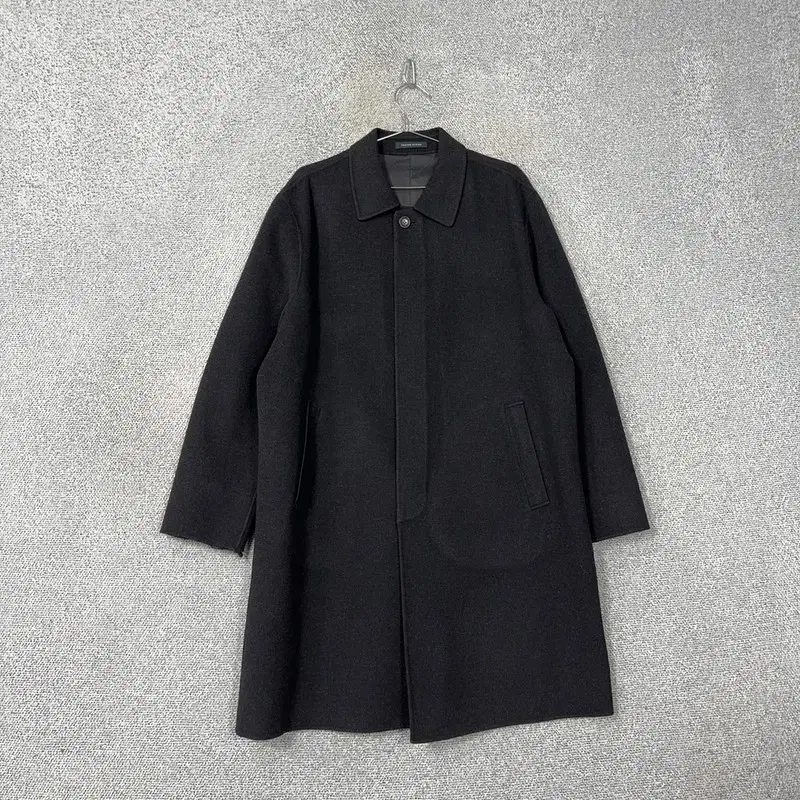 Indian Homme Men's 30% Cashmere 100% Black Coat