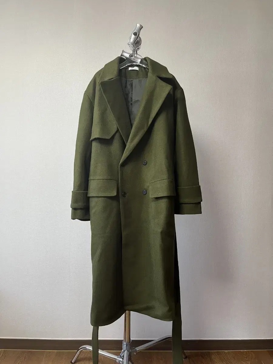 Men's Coats Long Coat Double Coat Robe Coat Khaki