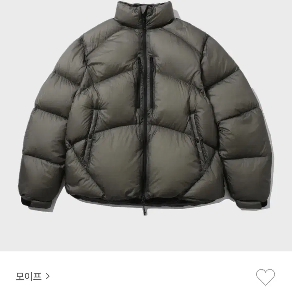 모이프 쉐도우 푸퍼다운 패딩 시어 올리브 2size