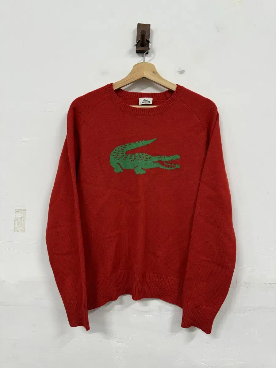 (95)Lacoste Big Logo Vintage Momo 100% Knit