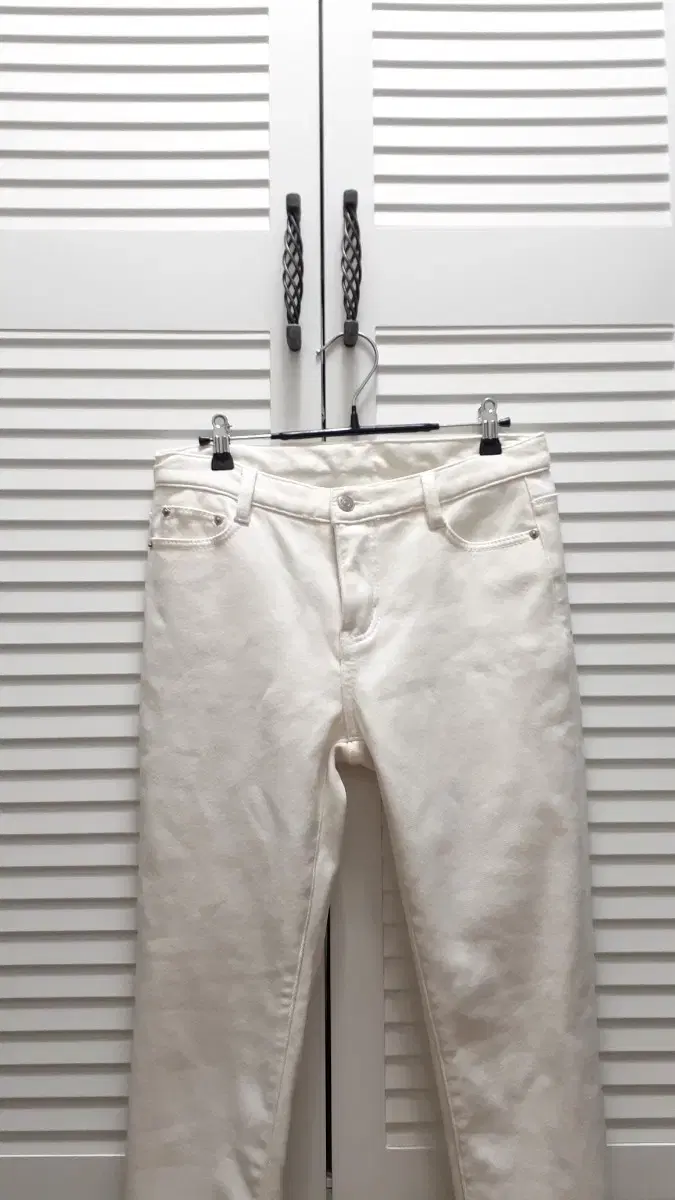 Winter white denim pants