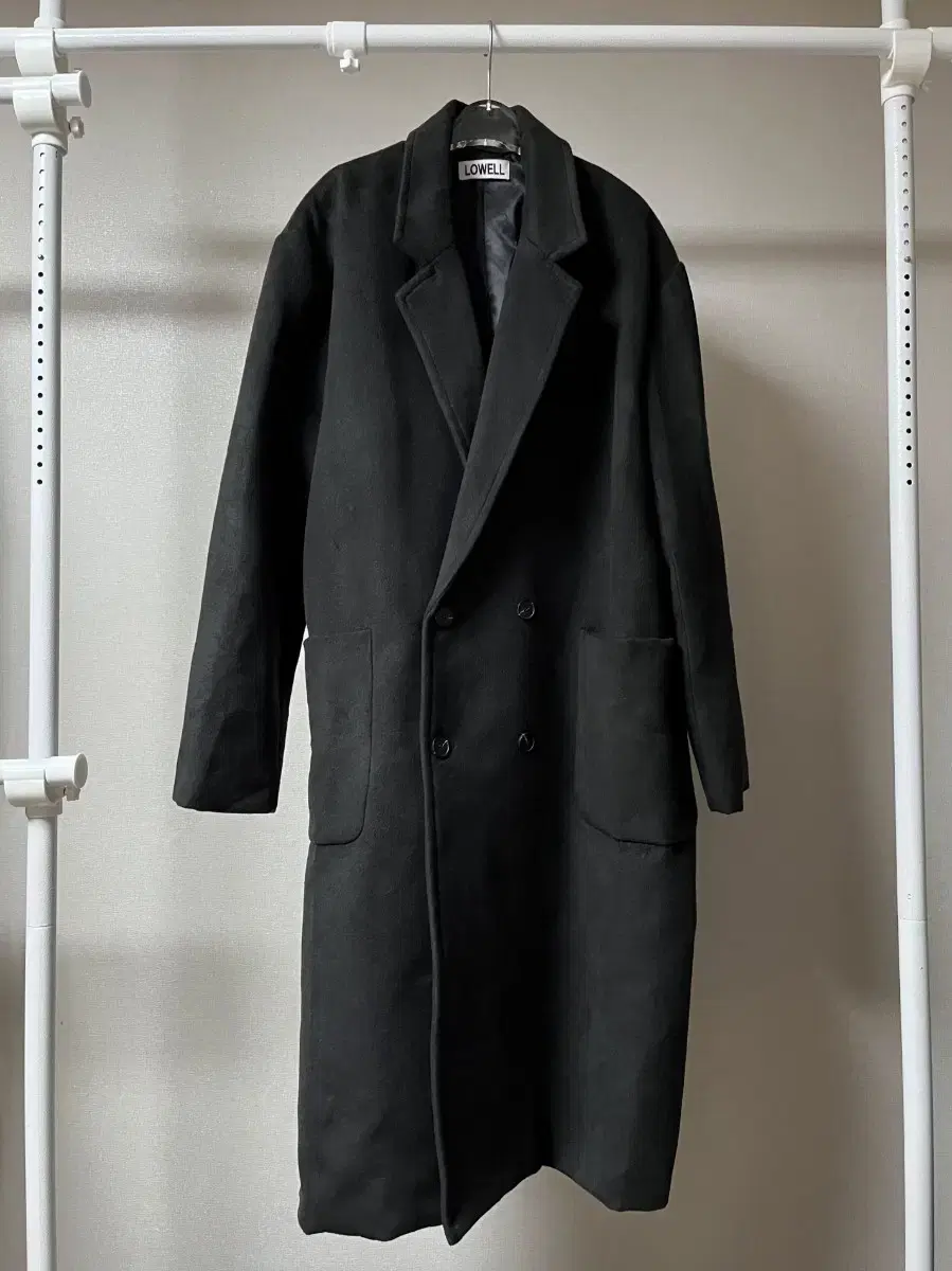 Men's Coats Long Coat Double Coat Black