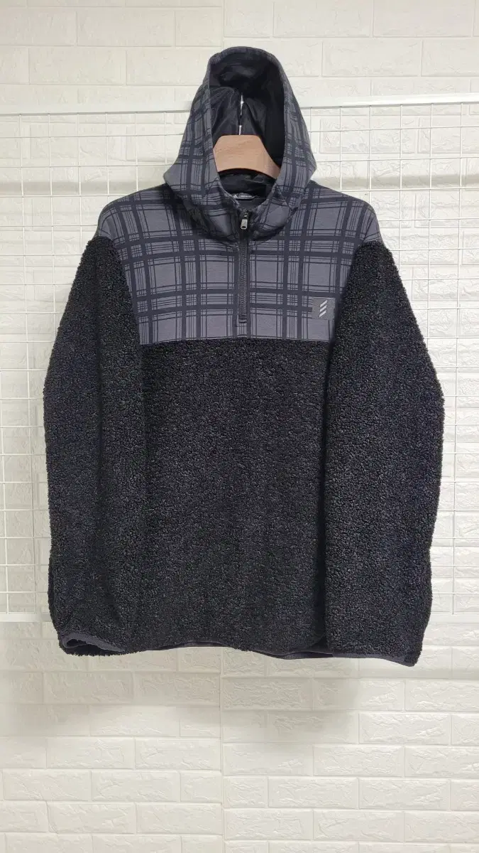 [XXL]Adidas Black X-Check FleecePadded Windproof Pullover 110