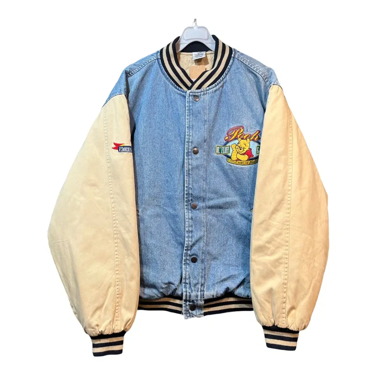 [L] Disney Pooh Denim Varsity Jacket