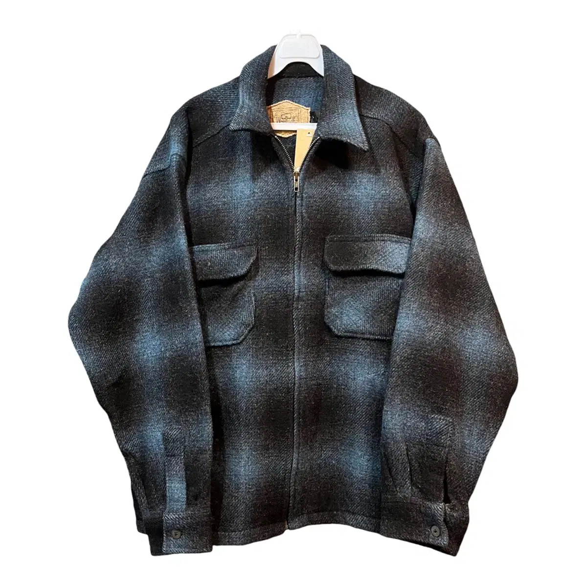 [L] Woolrich Wool Zip-up Check Jacket