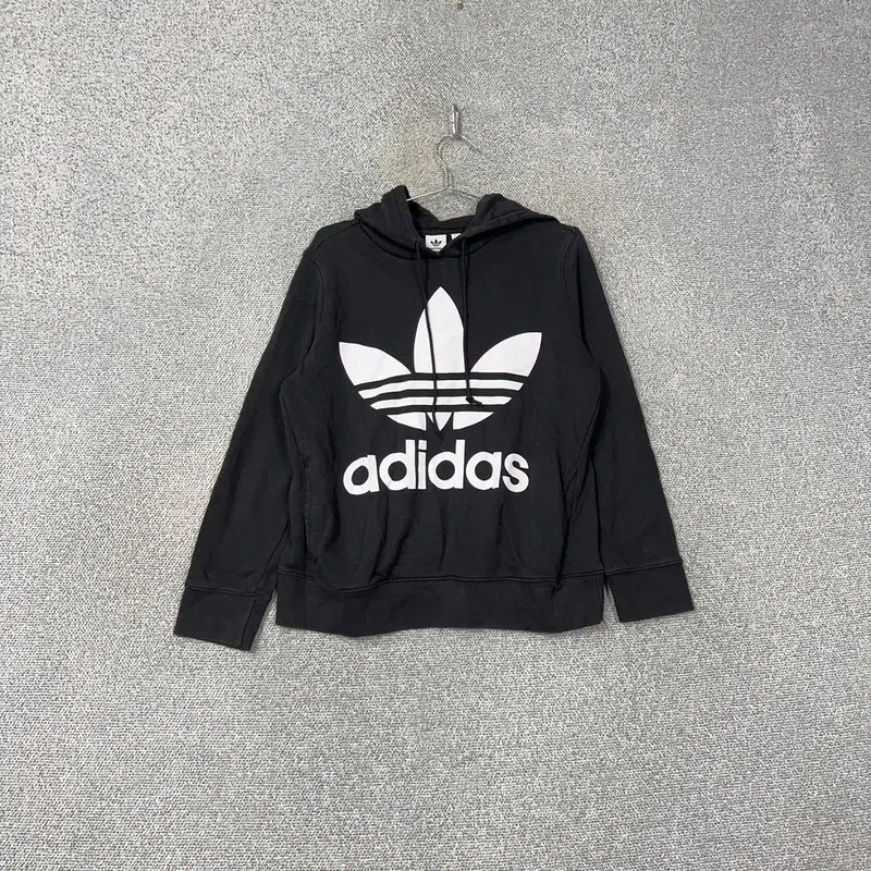 adidas Big Logo Printed Black Hoodie M