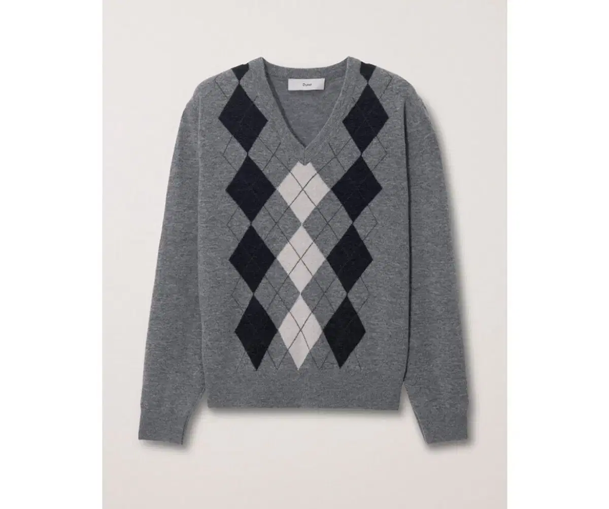 dunst dunst V-neck argyle knit XL (new)