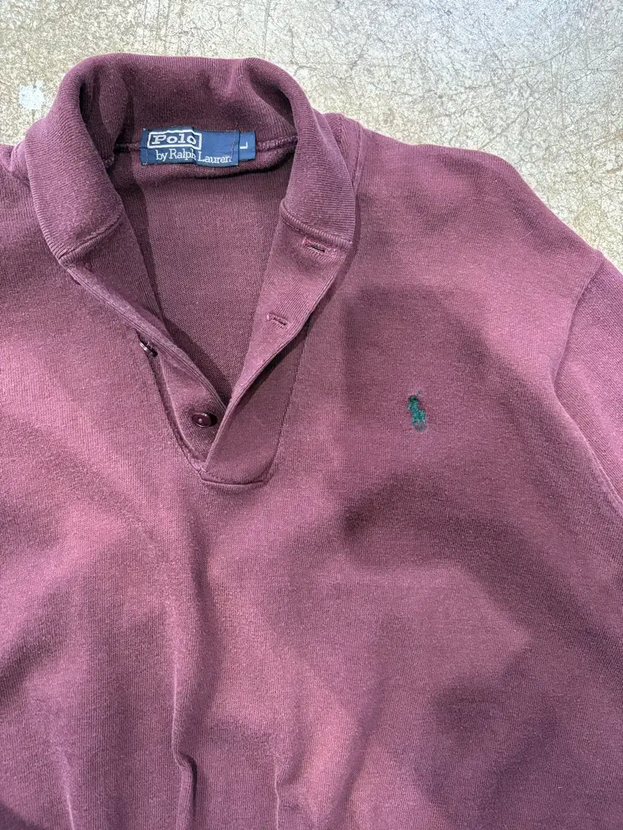 (Tacpo) Polo Burgundy Henley Neck Sweater