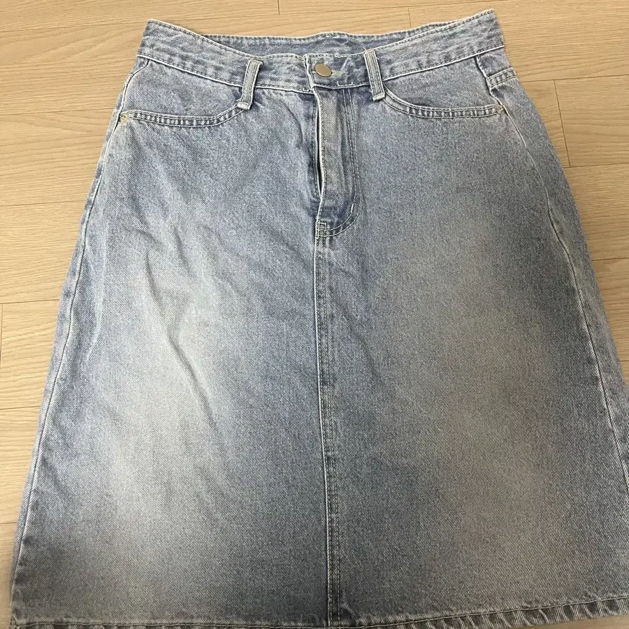 모래하우스 middle denim skirt 미디 스커트