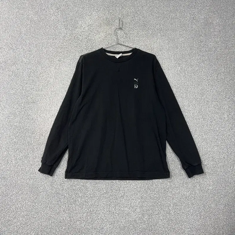 Puma Logo Casual Black Long Sleeve Tee M