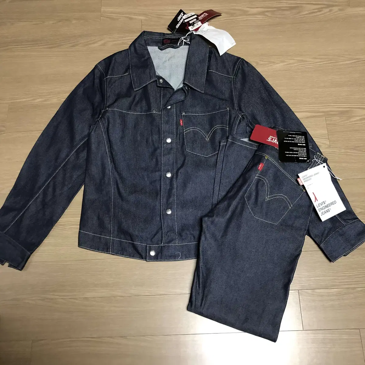 M) New Arrivals Deadstock 00's Levi's Engineered Jin Denim Jacket Engine Jacket