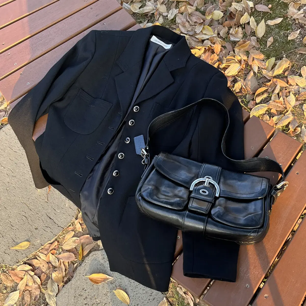 COACH 00's leather Baguette Shoulder Bag