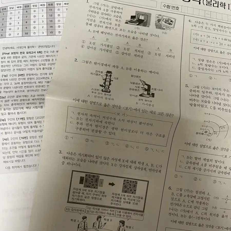 시대인재 물리학1 전국 서바 파이널 브릿지