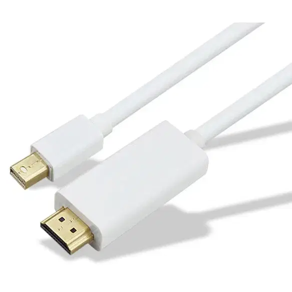 Mini디스플레이1.2 to HDMI1.4 모니터변환 케이블 화이트 1m