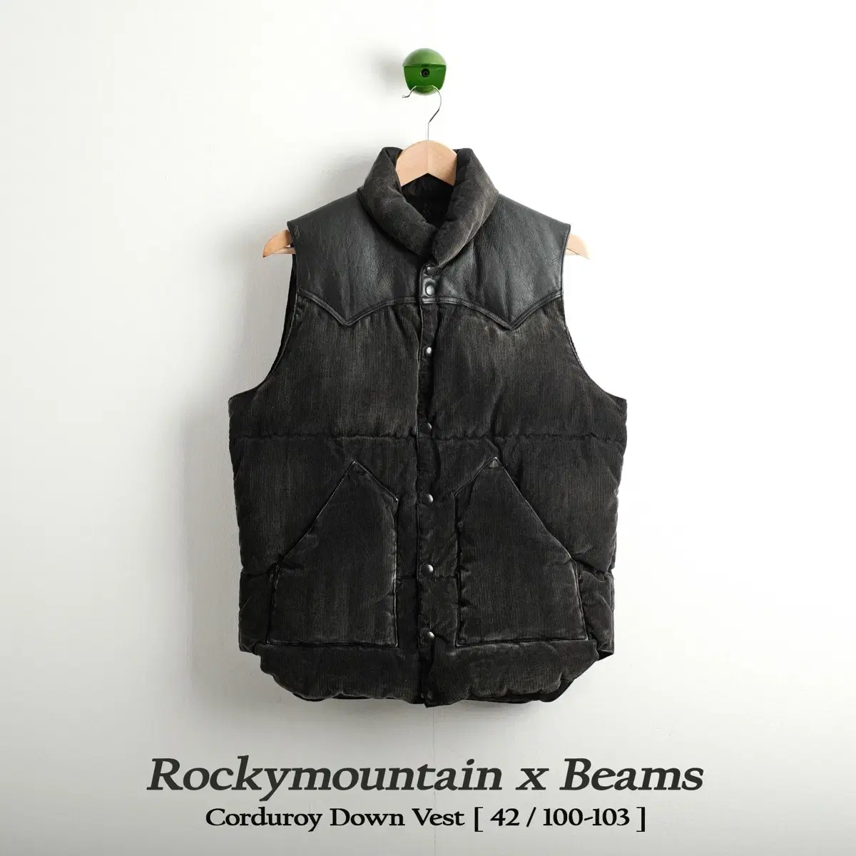 Rocky Mountain Beams Corduroy Down Vest Size 42 (100-103)