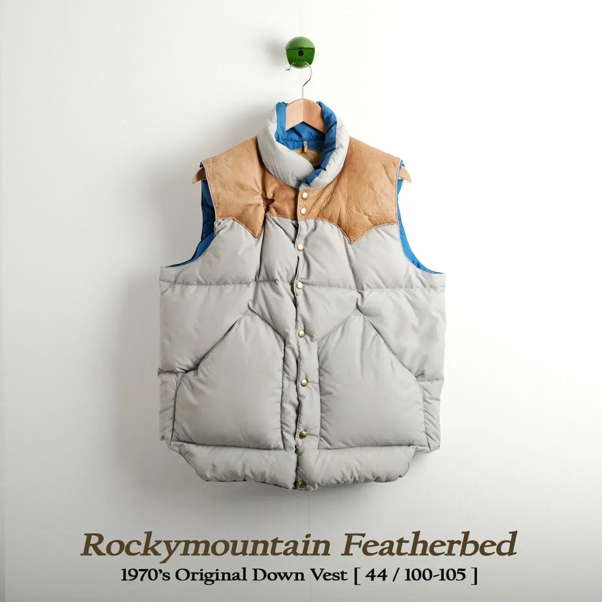 Rocky Mountain Featherbeds 1970s Original Down Vest Size 44