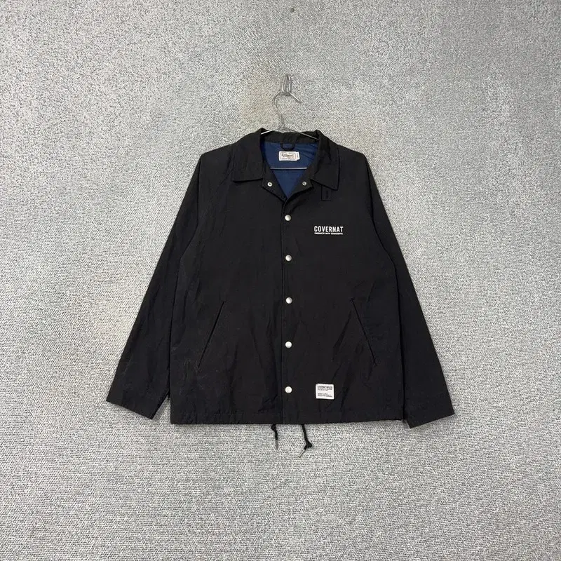 Black Coach Jacket with Coverknit Print L