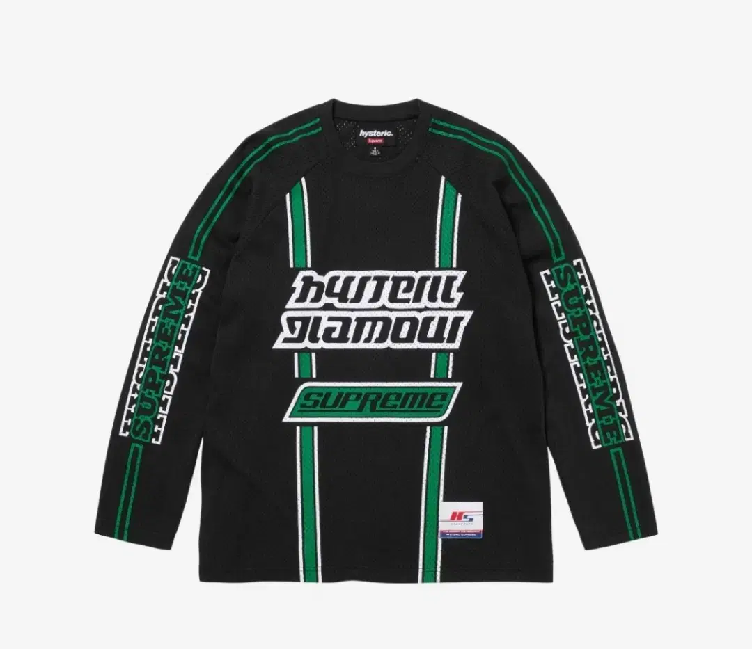 New)Supreme X Hysterical Glamour Long Sleeve Jersey Black Size L,XL