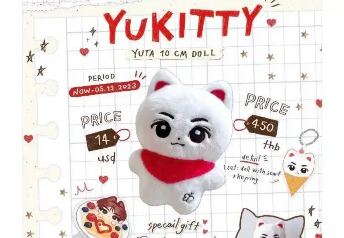 Quick sale, review))nct yuta 10cm doll Yukitty wts pre-order benefit incl.