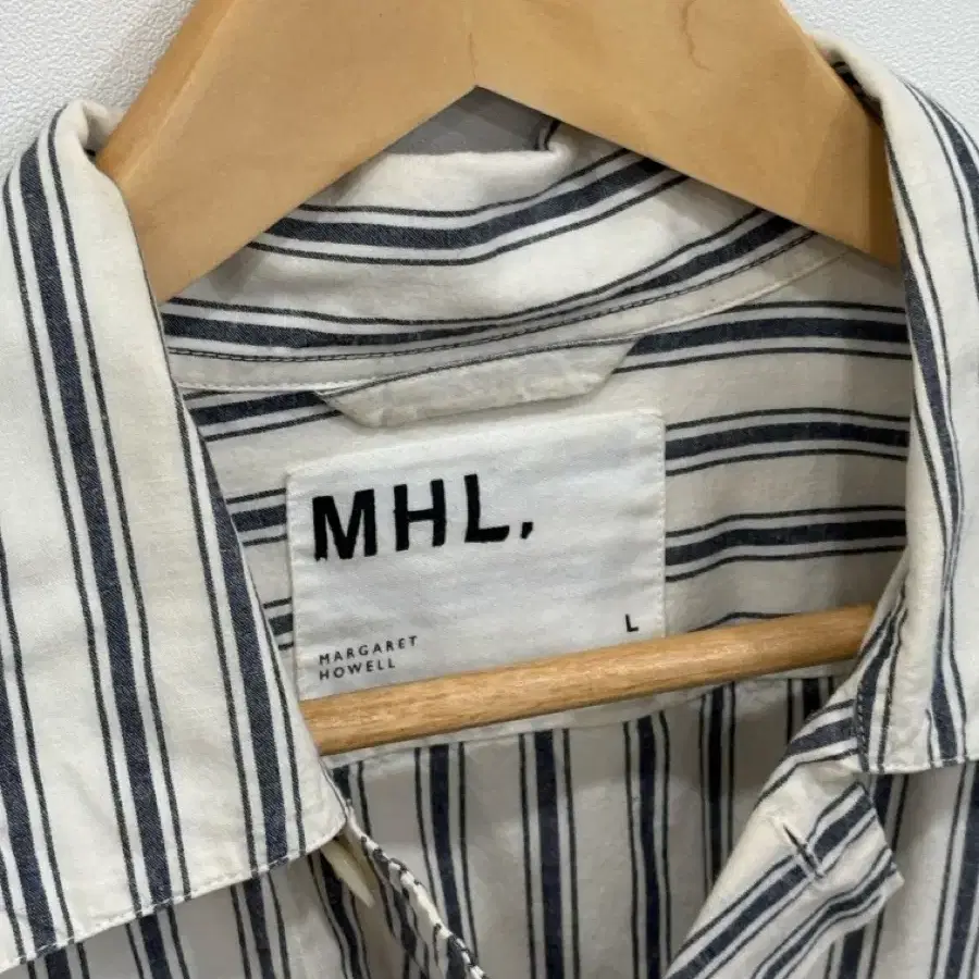 마가렛 호웰 MHL 반팔 스트라이프 워크 셔츠