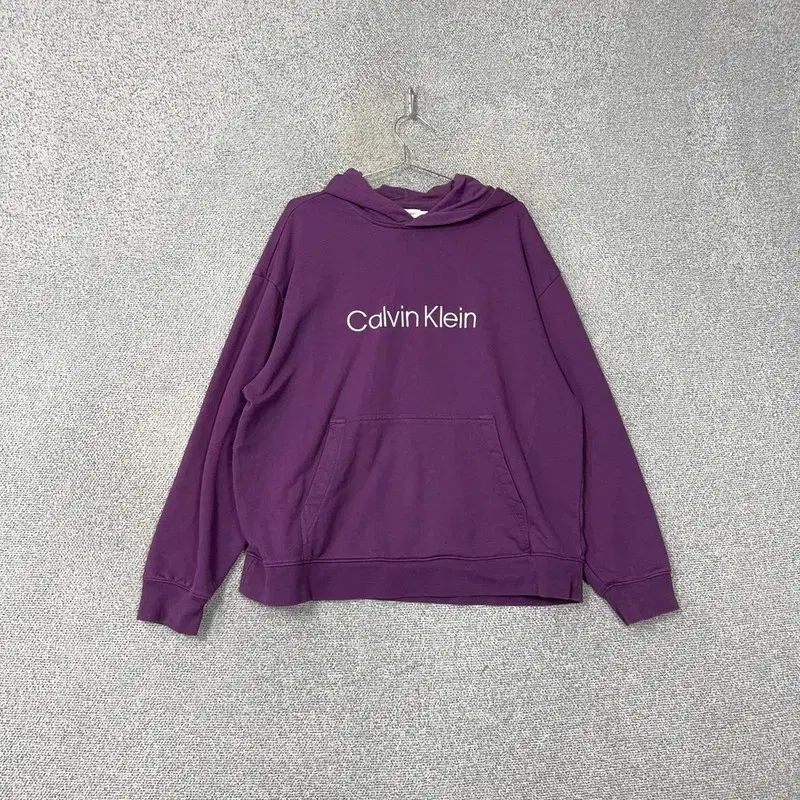 Calvin Klein Logo Print Purple Hoodie L