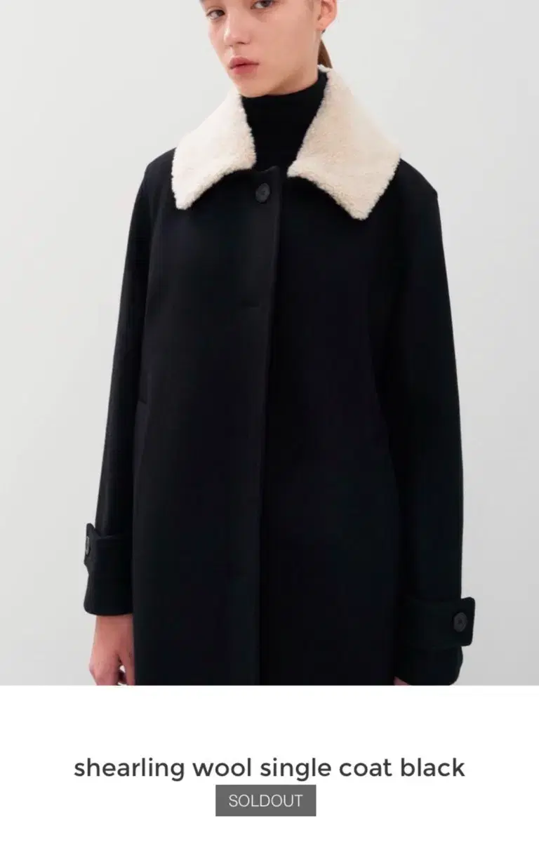 라벨아카이브 19fw shearling single wool coat