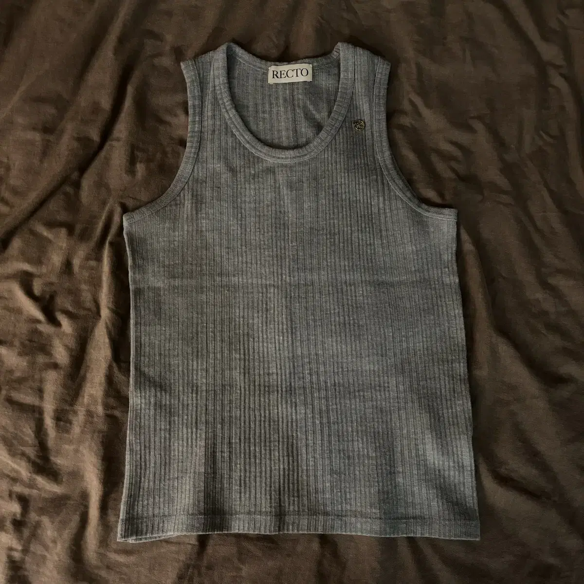 [L] Recto Logo Sleeveless Gray