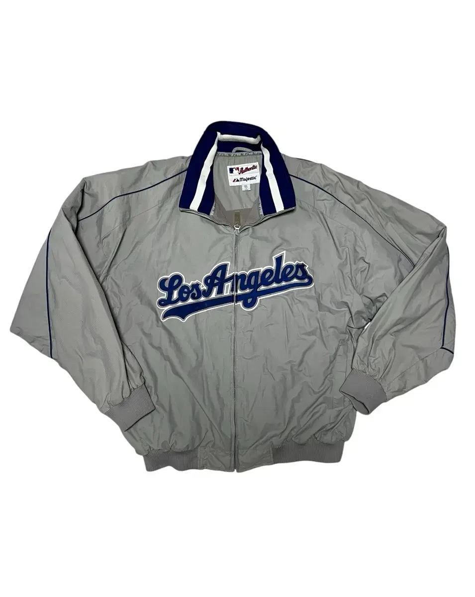 LA Dodgers Majestic Gray Los Angeles Jacket