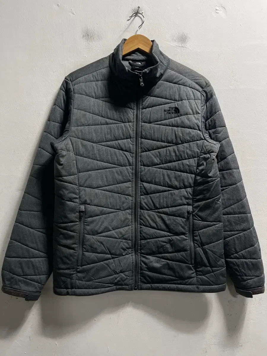 100 Genuine The North Face Charcoal Quilted Puffer Jacket