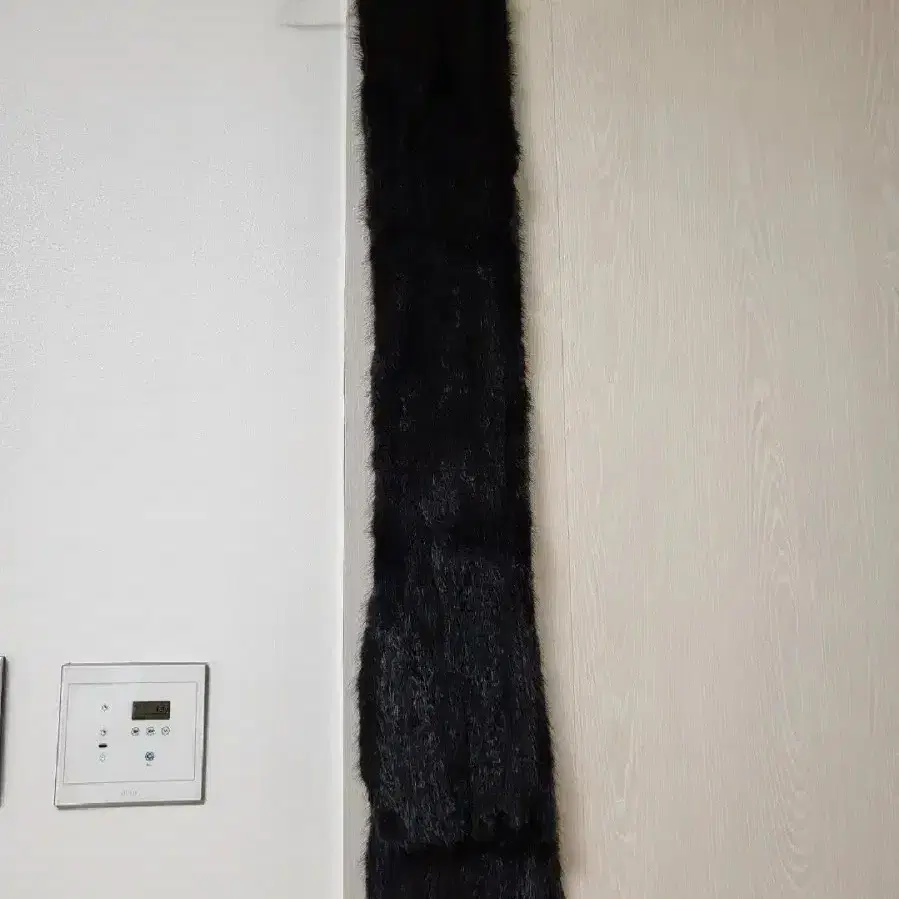 밍크목도리.길이:160cm,폭:15cm.블랙