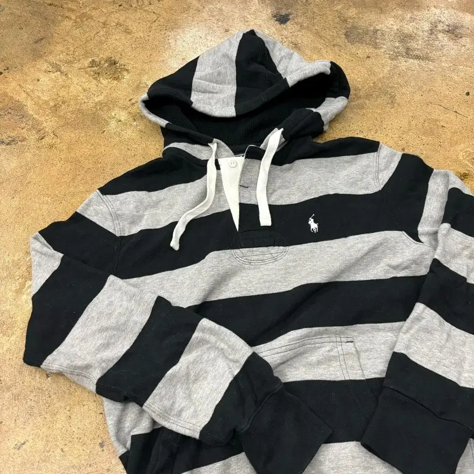 [ Genuine/M ] Polo Ralph Lauren Striped Rugby Hoodie