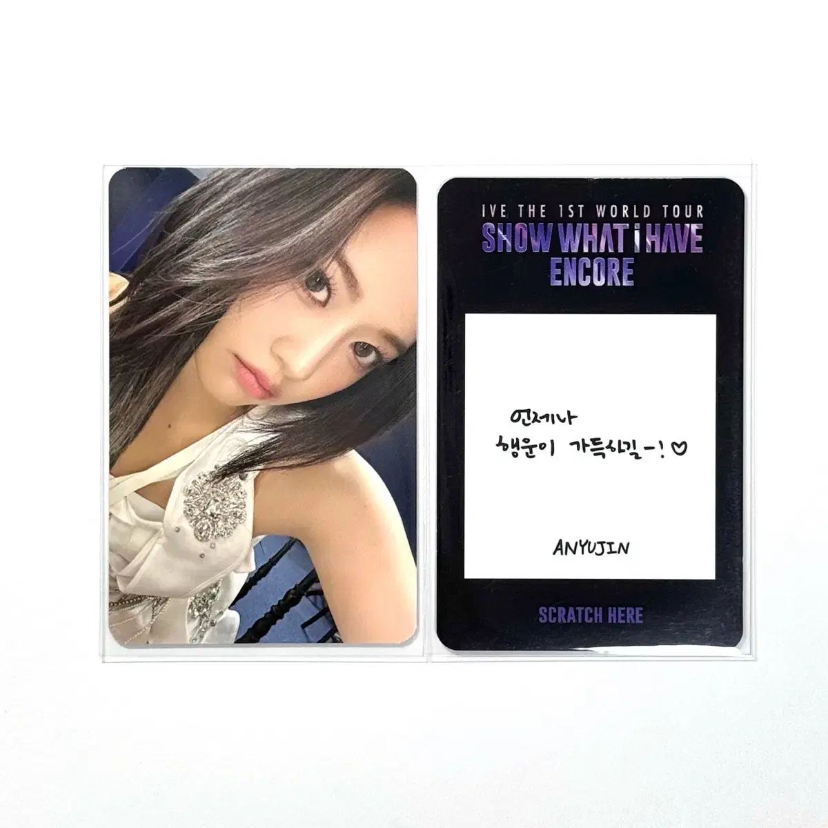 ive ahn yujin showwatihave ancon randompack scratch md photocard wts