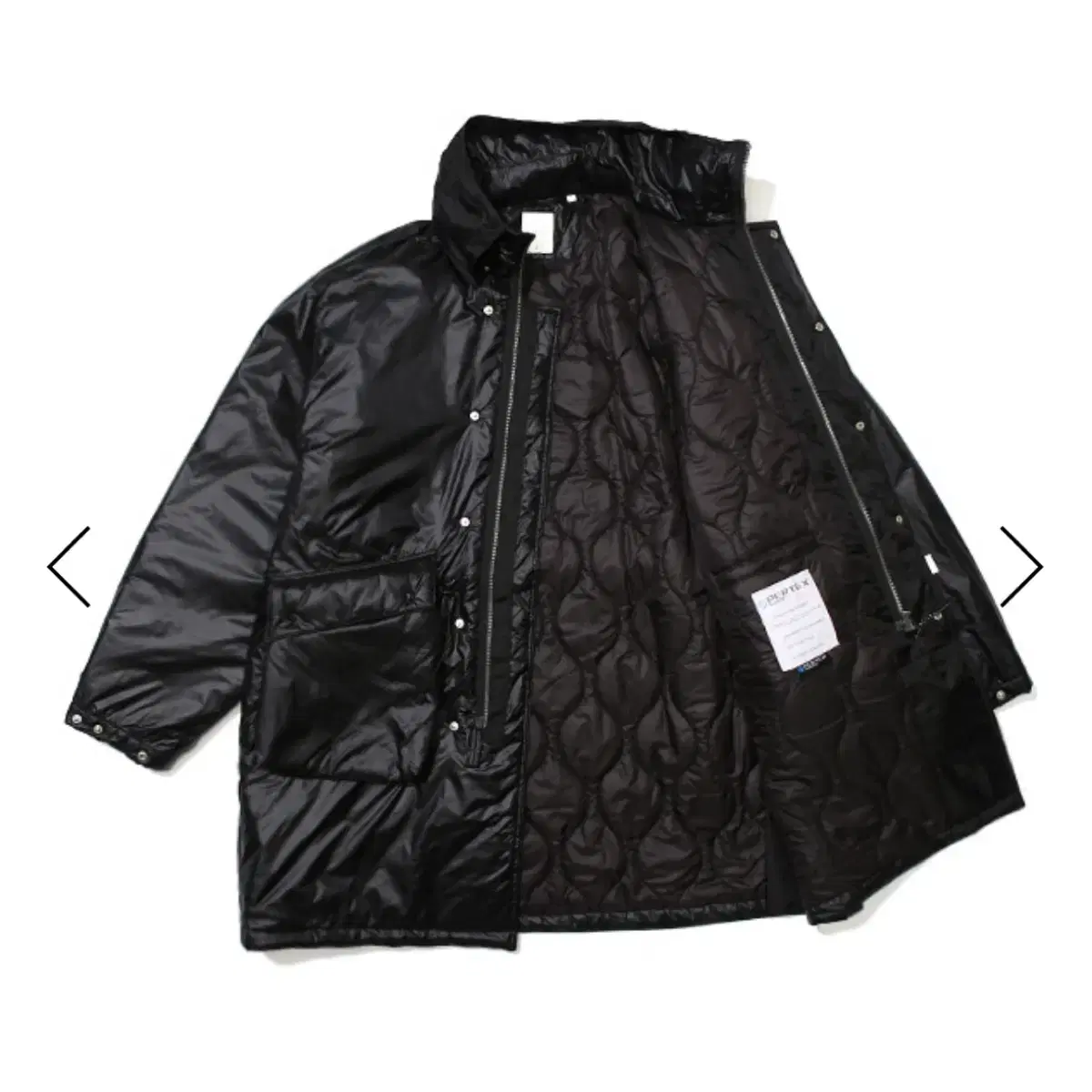 페치선데이 PrimaLoft balmacaan coat BLACK