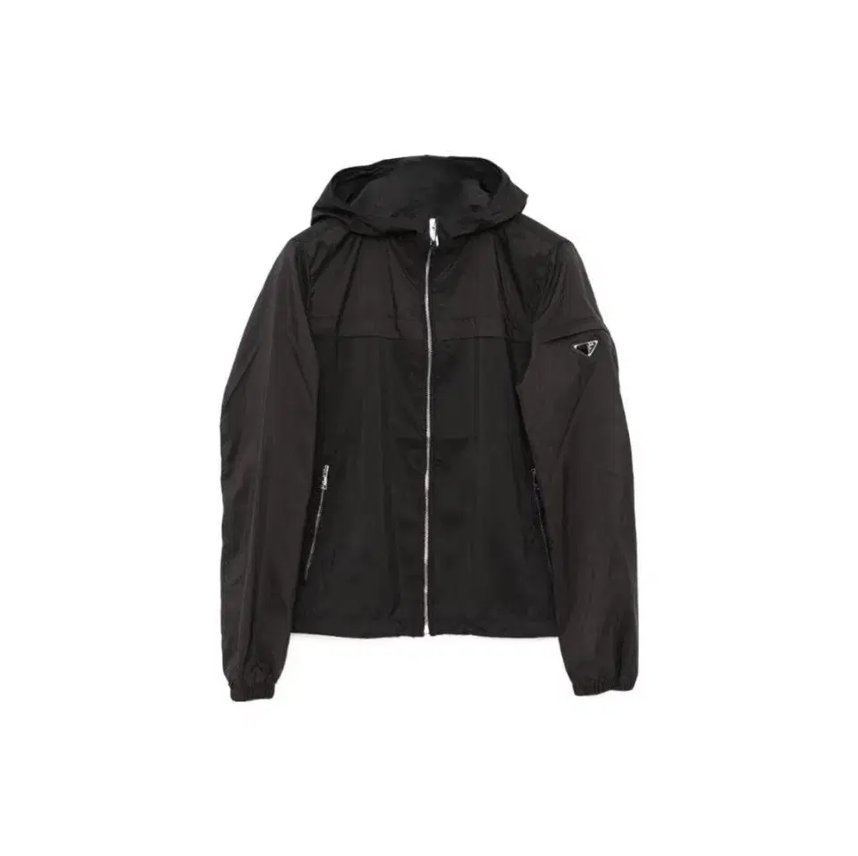 Color zip-up casual hooded men's black jacket